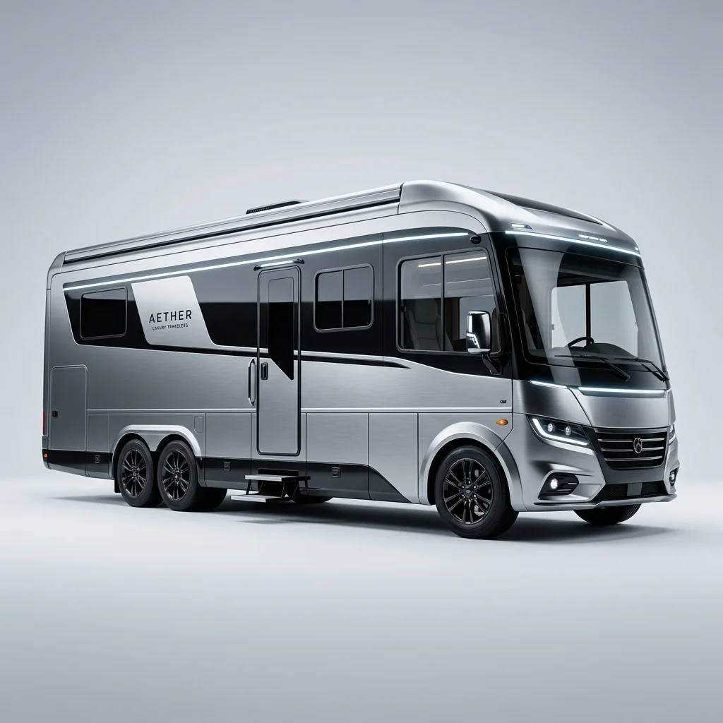 Premium Modern Caravan 3D Render